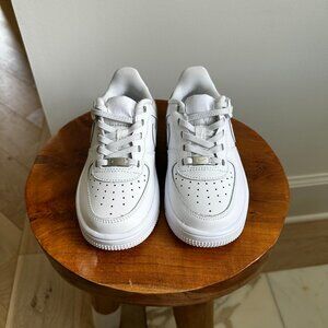 Nike Air Force 1 Low White Sneakers - Boys Size 12C (New)